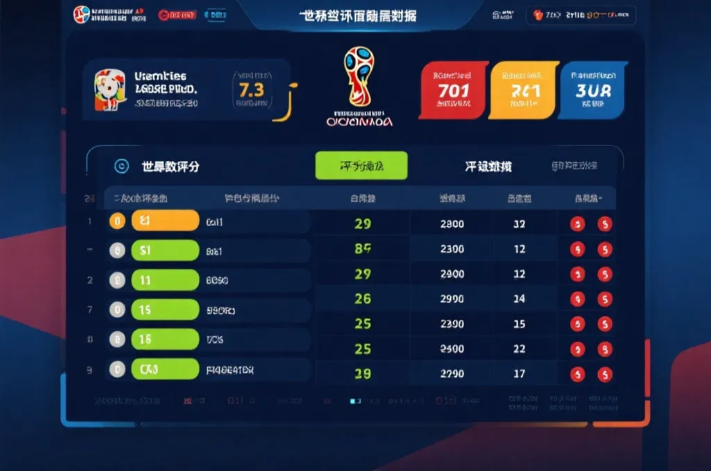 世界杯小组赛积分网站的赛事数据界面